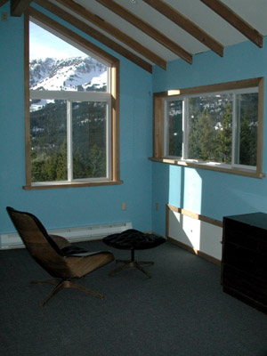 View from loft of Bridger Mountains and ski area